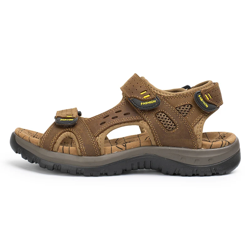 Лидер продаж новая модная летняя пляжная Мужская обувь для отдыха кожаные