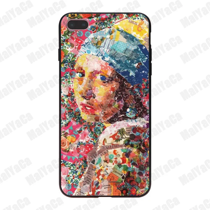 Девочка с жемчужными серьгами Vermeer Красочный милый чехол для телефона iPhone 8 7 6 6S Plus