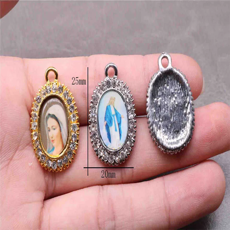 30 шт./Медаль католической синей Девы Марии медаль иконы религиозного рыцаря