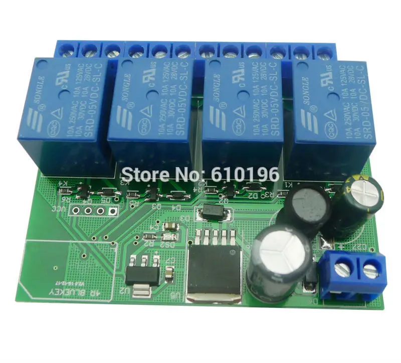 4 канальный 12В релейный модуль Bluetooth 0 переключатель ble для Apple Android Phone IOT|module