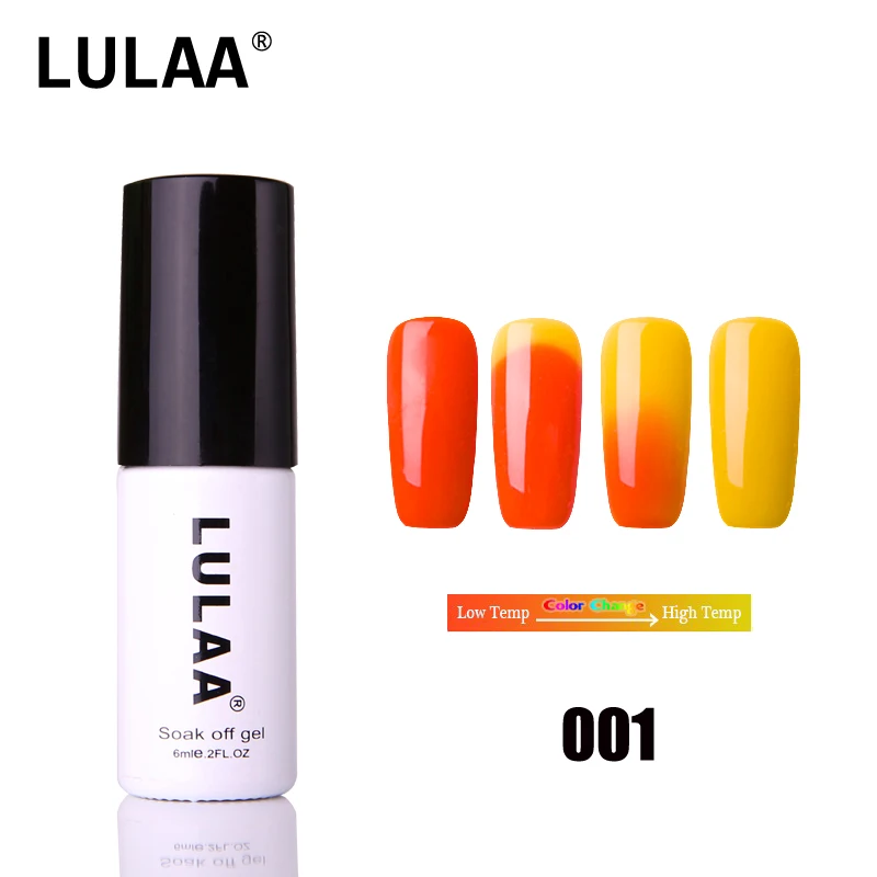 Lulaa новейший 6 мл температурный Гель-лак измененный цвет замачиваемый УФ-и светодиодный Гель-лак для ногтей длительный прочный ноготь лак 3 в 1 градиентный цвет
