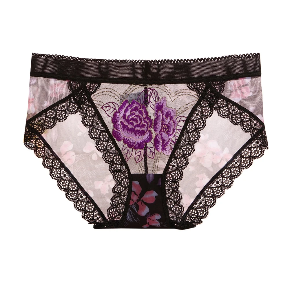 Женское кружевное нижнее белье прозрачное с вышивкой | Женская одежда