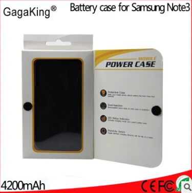 ХОРОШЕЕ качество 4200 мАч Резервное Копирование дело Батарея Для Samsung note3 внешняя