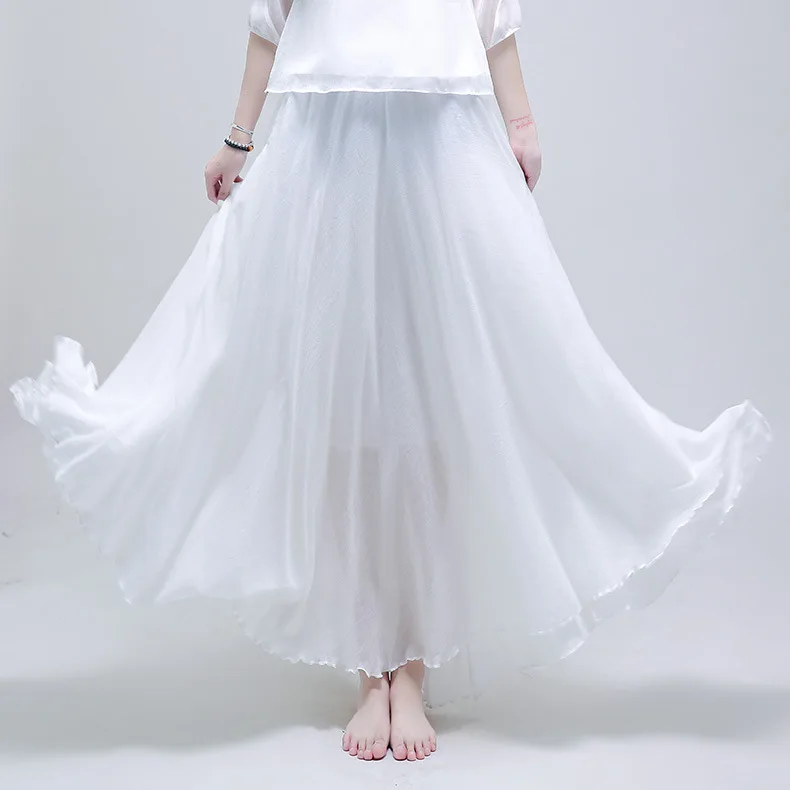 Женская однотонная свободная плиссированная юбка макси CINESSD Повседневная