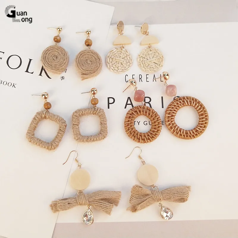 GUANLONG классическое деревянное соломенное Плетение ручной работы Ротанговые