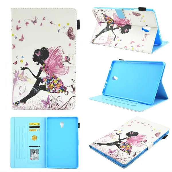 cartoon girl case Окрашенный из искусственной кожи чехол для samsung Galaxy Tab A/A2 10,5 SM-T590 SM-T595 T590 T595 чехол-подставка для samsung Tab A 10,5 - Цвет: cartoon girl case