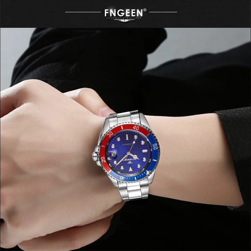 Mens Wristwatches Top Brand Luxury Full Steel Mechanical Watch Tourbillon Male Automatic Date Luminous Clock Relogio Masculino | Наручные
