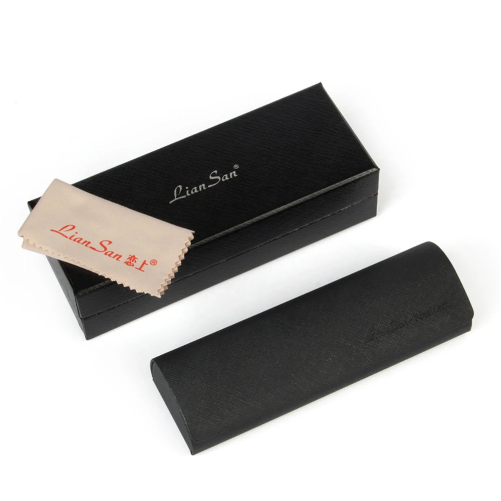 LianSan модный футляр для очков жесткий женский милый черный роскошный брендовый