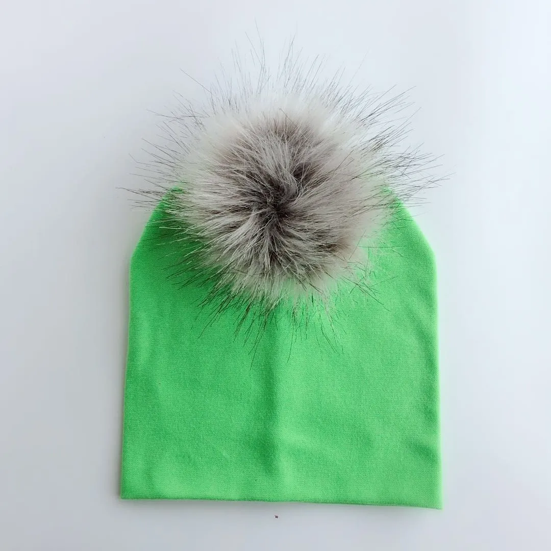 light green Весна-Зима года для малышей Детская одежда для малышей хлопок красочные шапка из енота шапочка для девочек и мальчиков в возрасте 6 месяцев до 8 шапки для девочек шапка детская шапка для мальчика шапка для - Цвет: light green