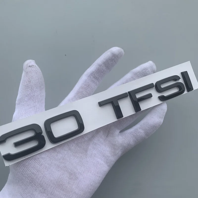 30TFSI 30-40 45 50 55 TFSI 1,8 т 2,0 2,4 2,8 3,0 Т 3,2 3,6 4,2 A3 A4L A5 A6L A7 A8L Q3 Q5 Q7 глянцевый черный эмблемы багажник автомобиля Стикеры - Цвет: 30TFSI