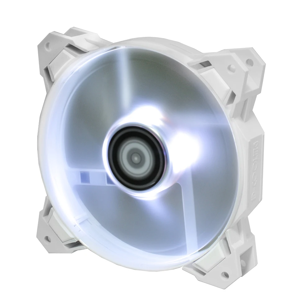 ID-COOLING SF-12025-W, Белый светодиодный 4-контактный PWM вентилятор 120 мм с девибрационной резиной, 1500 об/мин, низкий уровень шума и большой воздушный поток чехол для ПК