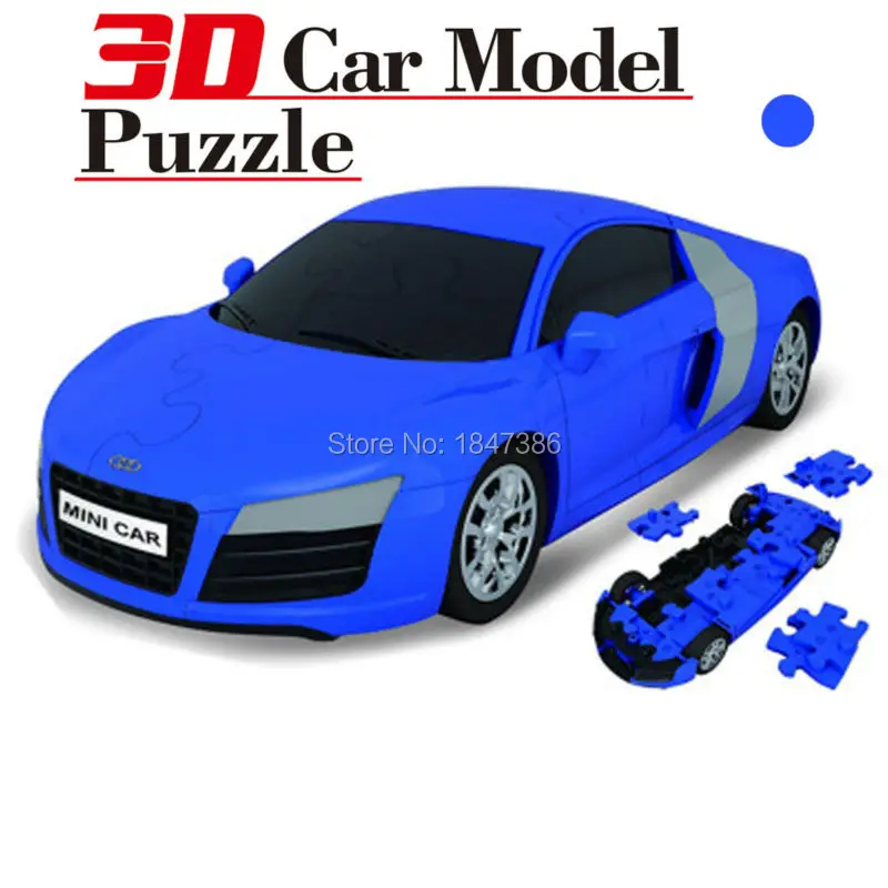 61 шт. модель автомобиля пластиковая головоломка 1:32 пластик 3D Сборка Строительный