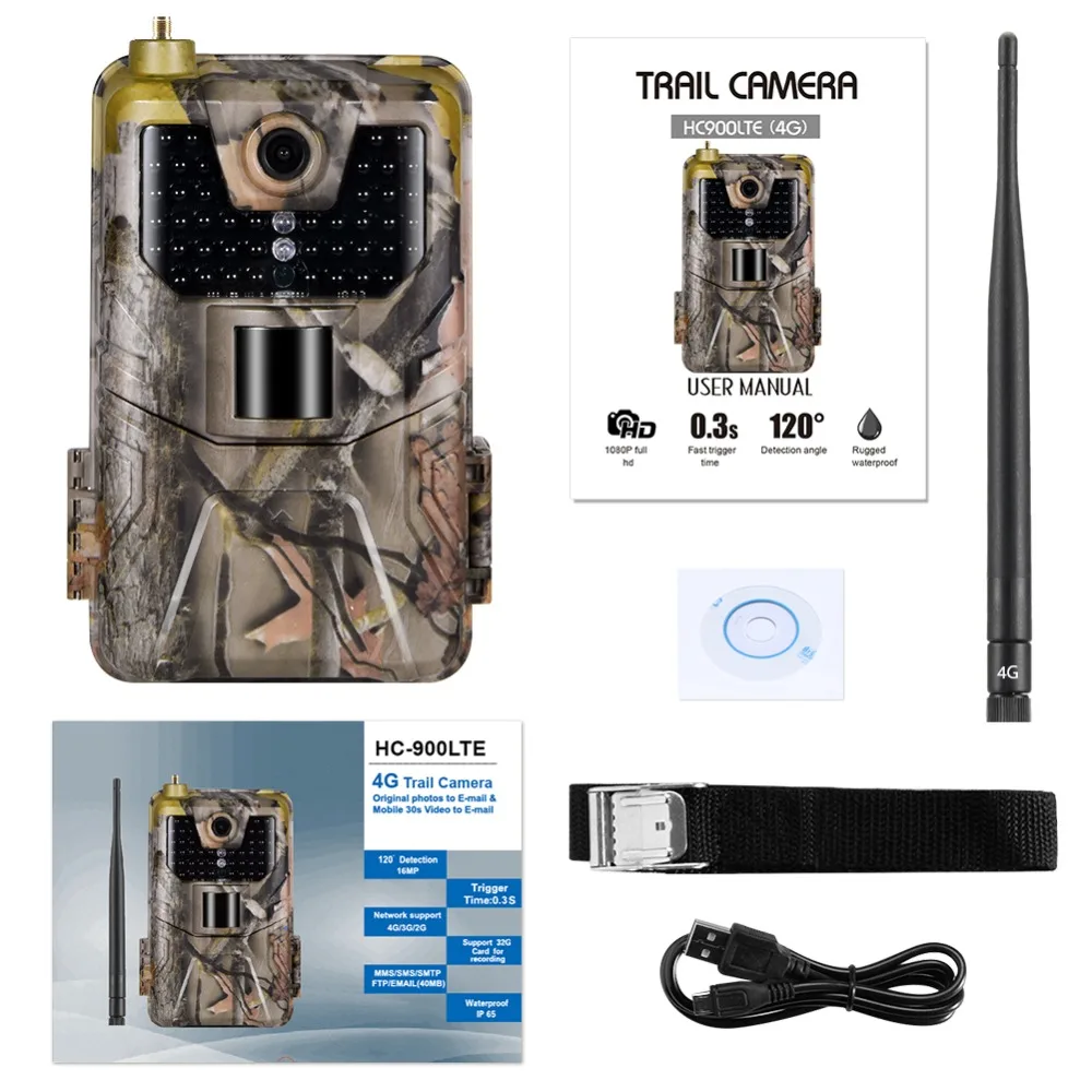 4G охотничья камера 16MP Trail камера 940nm фото ловушки 0,3 s MMS/SMS/SMTP/FTP Дикая камера 44LED охотник камера наружная IP65