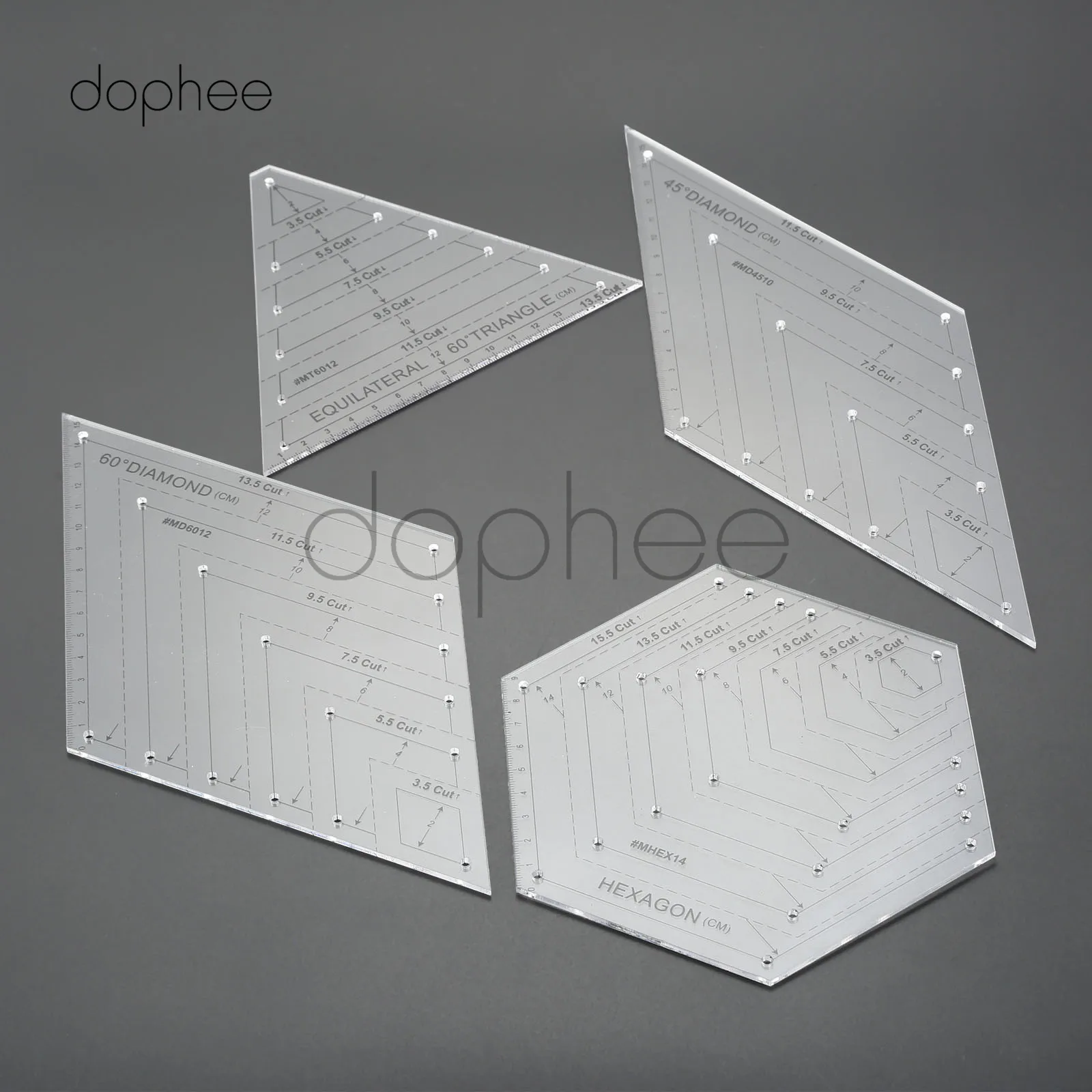 Dophee 1 шт. прозрачная акриловая квилтинговая линейка шитье лоскутное масштабная сетка для мастера DIY ручной работы портной домашние инструменты для шитья