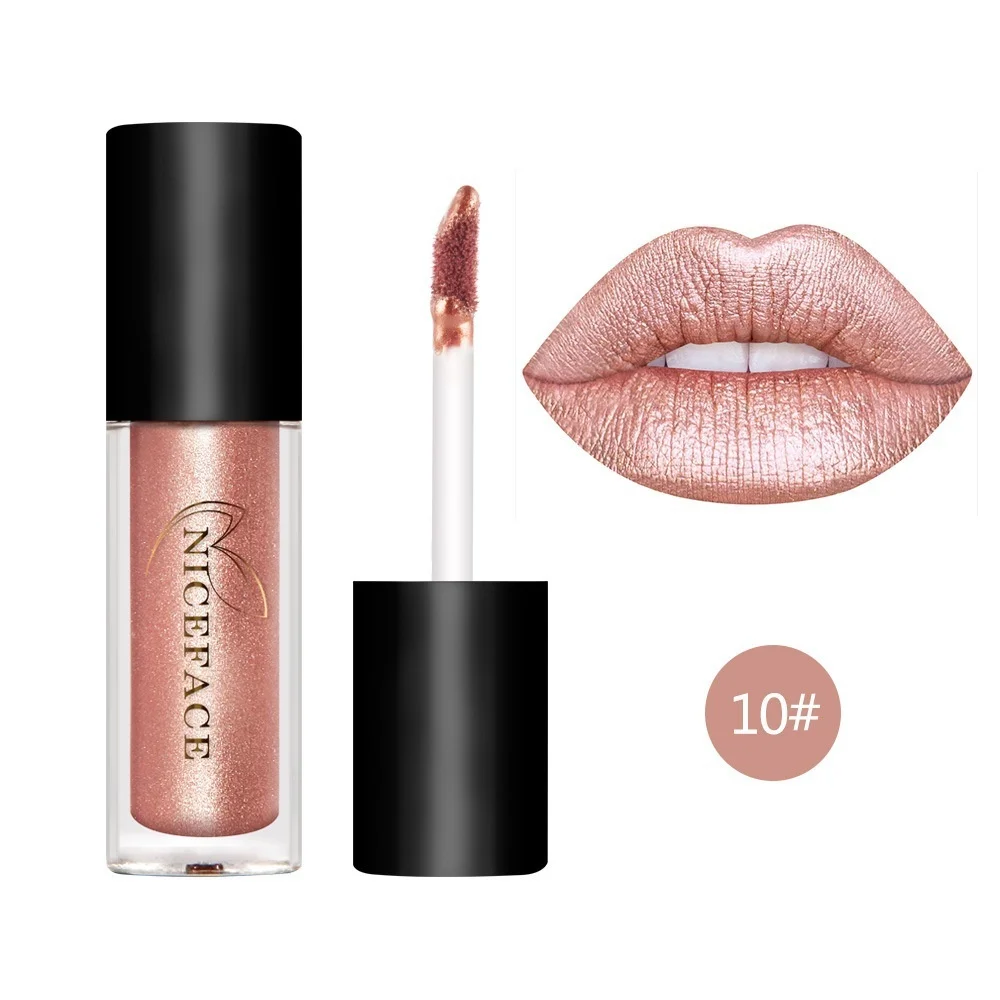 Профессиональная металлическая губная помада долговечная Матовая жидкая блеск