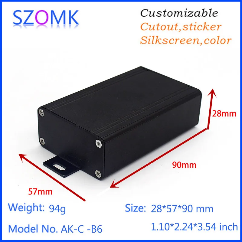 Алюминиевый корпус для электроники szomk 4 шт. 28*57*90 мм коробка управления настенным