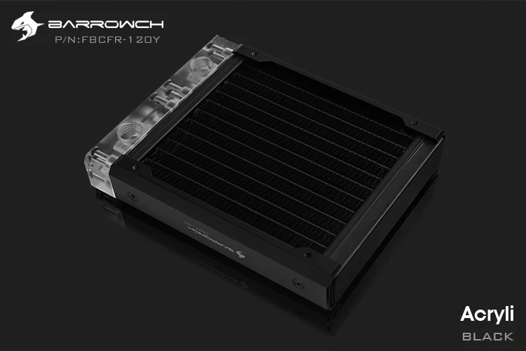 Встроенный радиатор Barrowch модульный 120 мм акриловый/POM съемный подходит для