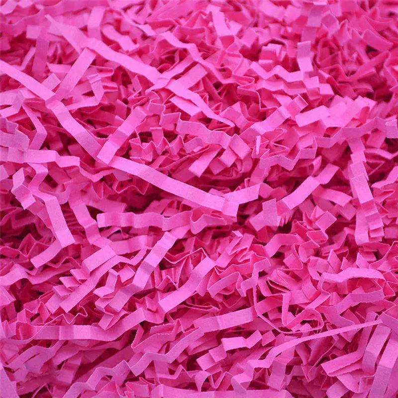 1000 г конфетти Crinkle Cut бумага Shred наполнитель для подарочной упаковки корзина для папок упаковка дизайнерское постельное белье ювелирные изделия Дисплей Аксессуары - Цвет: Rose Red
