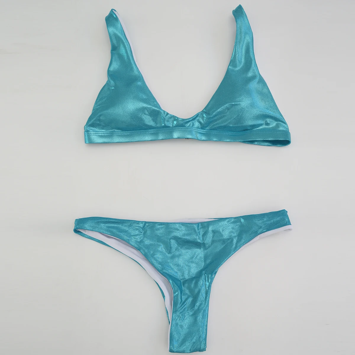 Swimwear Female Women Bikini Set Push-Up bikinis women Padded Bright Skin Bra Swimsuit Beachwear |