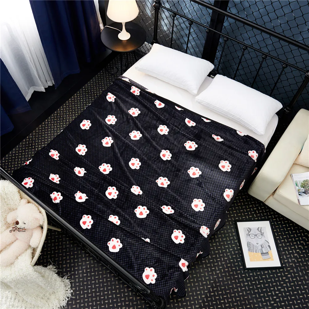 Мультфильм Стиль милый медведь следы набивным рисунком французский шерсть