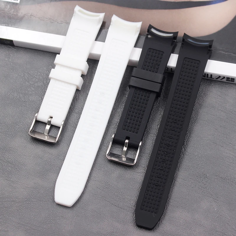 Silicone strap 18mm ladies sports waterproof men's and women's strap accessories buckle