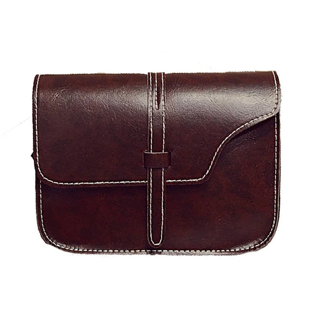 Модная и новая женская сумка через плечо портфель из искусственной кожи (темно