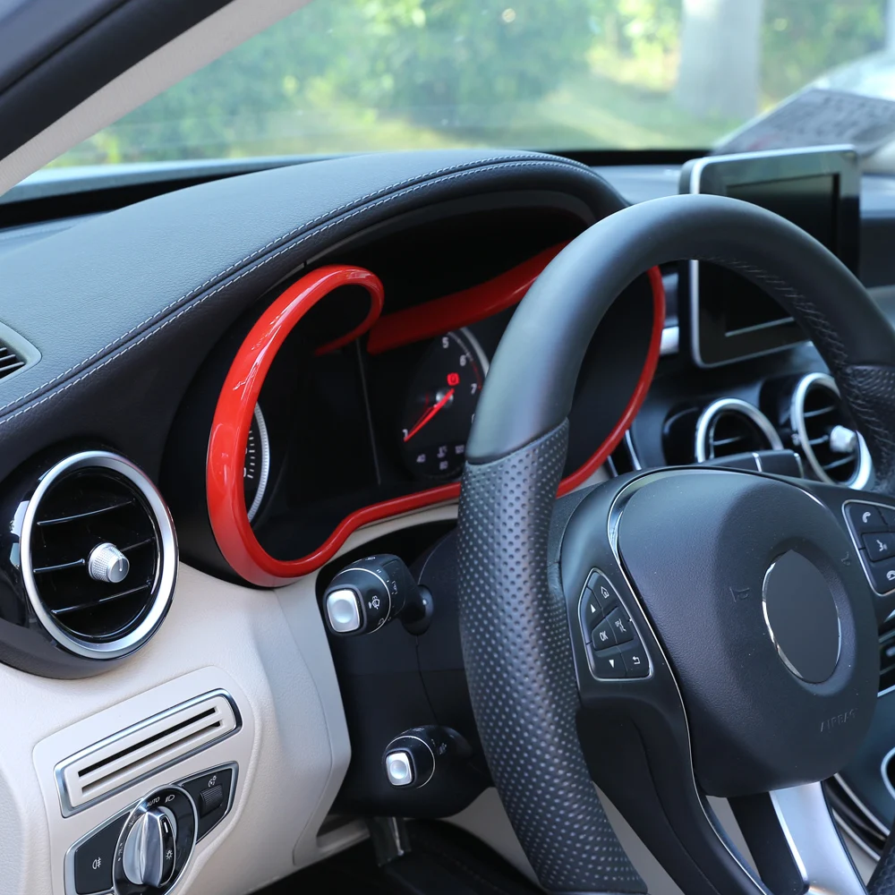 Для Mercedes Benz C Class Coupe W205 2015 2016 AMG панель монитора рамка отделка ABS пластиковые