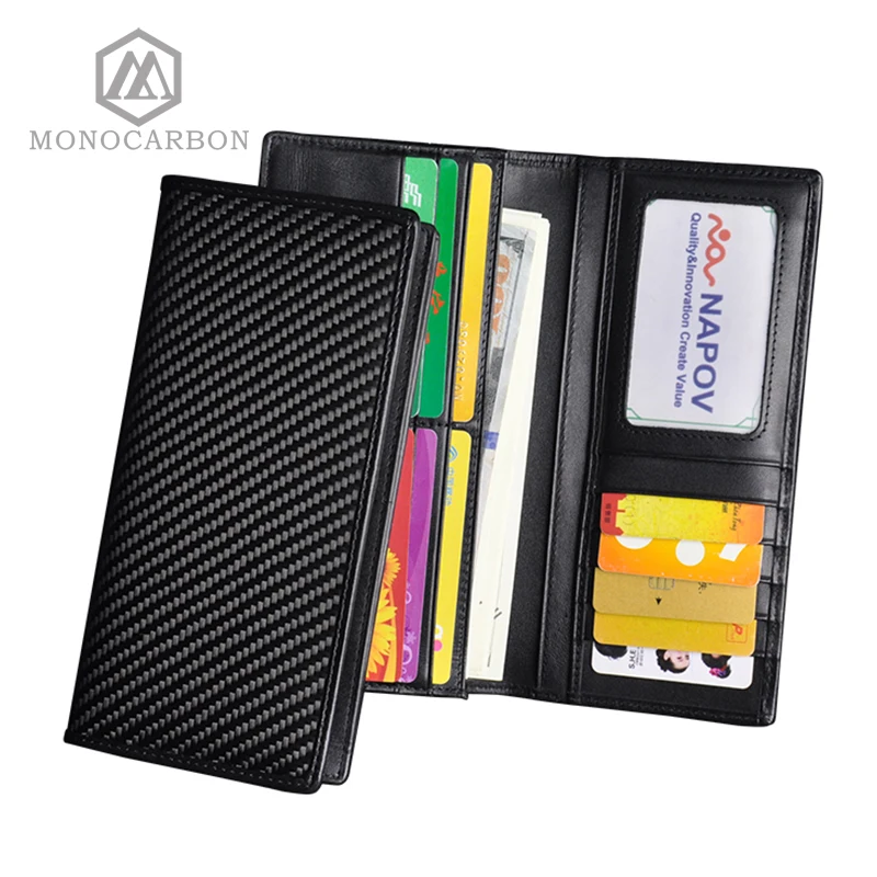 MONOCARBON Мужская и женская сумка из натуральной кожи унисекс длинный дорожный