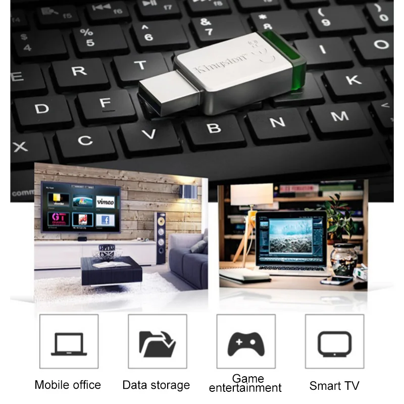 USB флеш накопитель Kingston 8 ГБ 16 32 64 128 3 1 металлический cle 0 память U диск|u disk|kingston