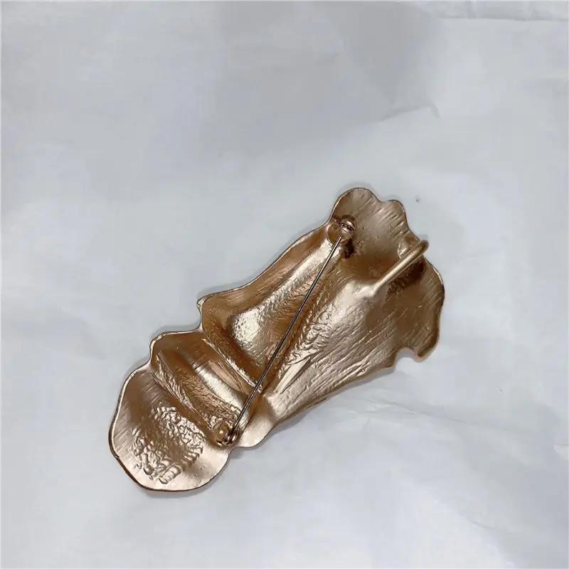 Большая половина абстрактная маска для лица Золотой Цвет Броши заколка головы