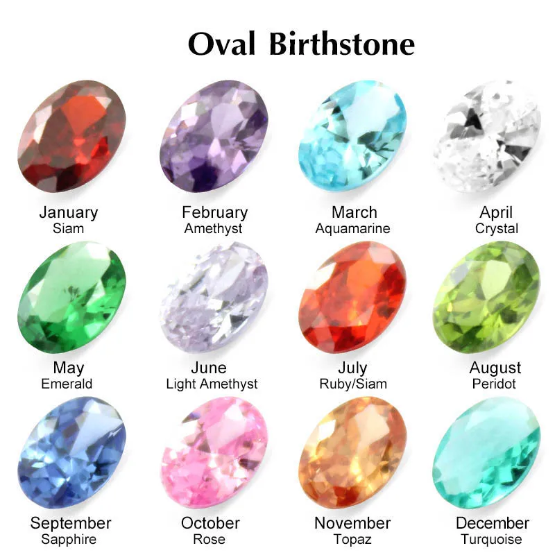 Diylocket 12 шт./лот циркон овальной Birthtones Подвески Цвета жемчужное Двойное сердце