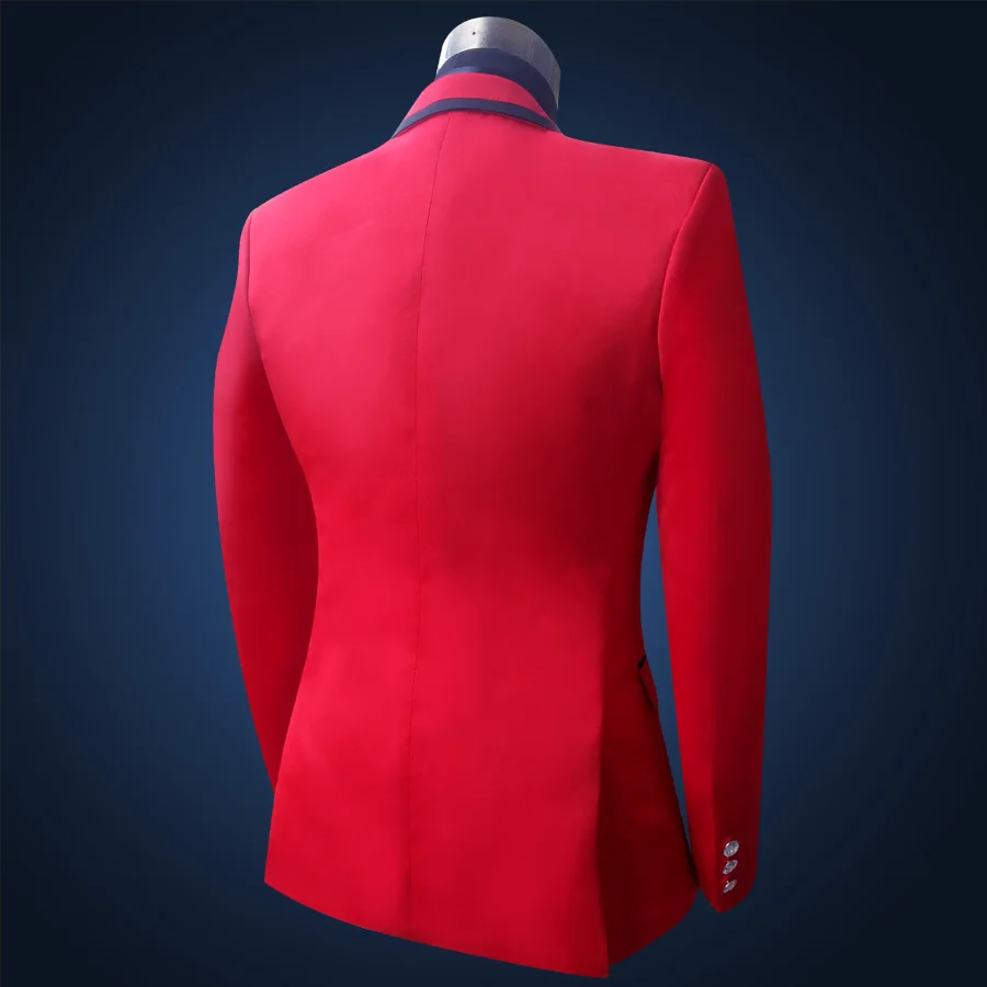 Мужской Блейзер и блейзер красный облегающий для выступлений свадебной