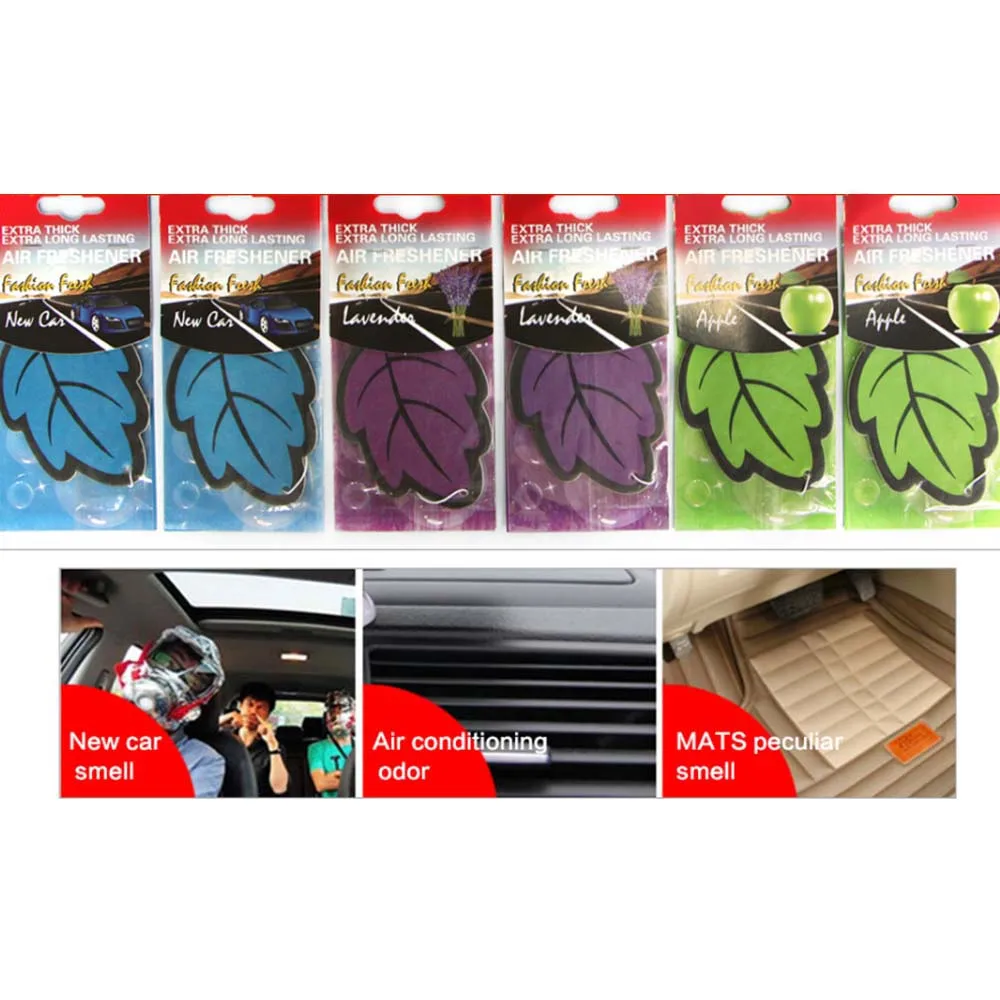 Автомобильный подвесной освежитель воздуха из сияющей бумаги 6 шт./лот ванильный