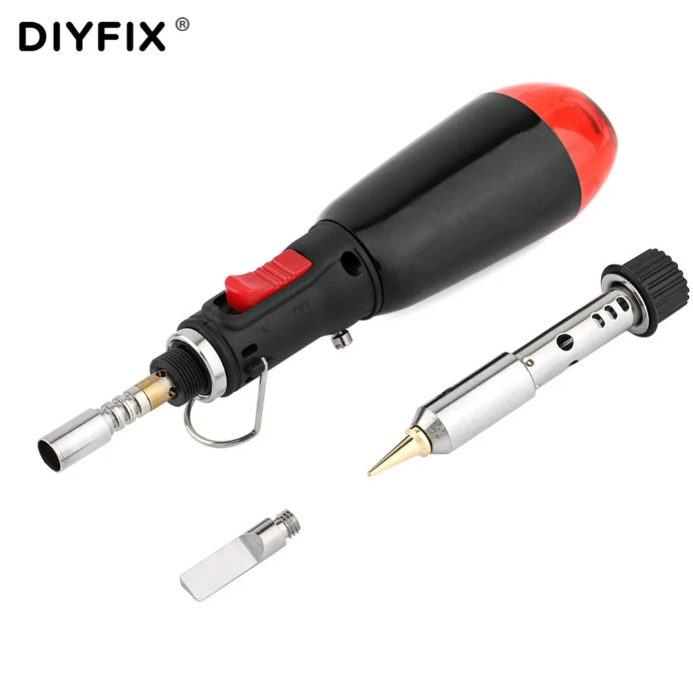 DIYFIX 12 мл Регулируемый Температура Газовый паяльник беспроводной Сварочные