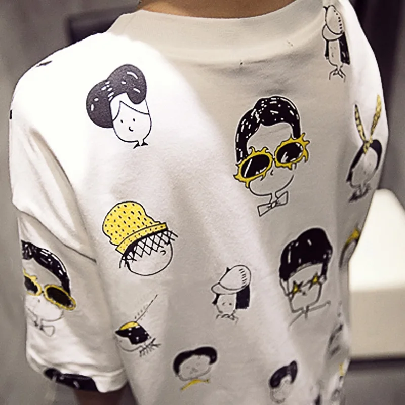 Женская свободная футболка с круглым вырезом и коротким рукавом Повседневная