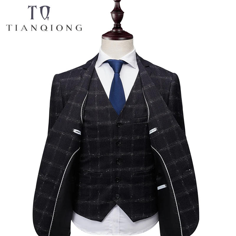 Брендовый мужской костюм 2018 новейший дизайн пальто брюки классический 3 шт