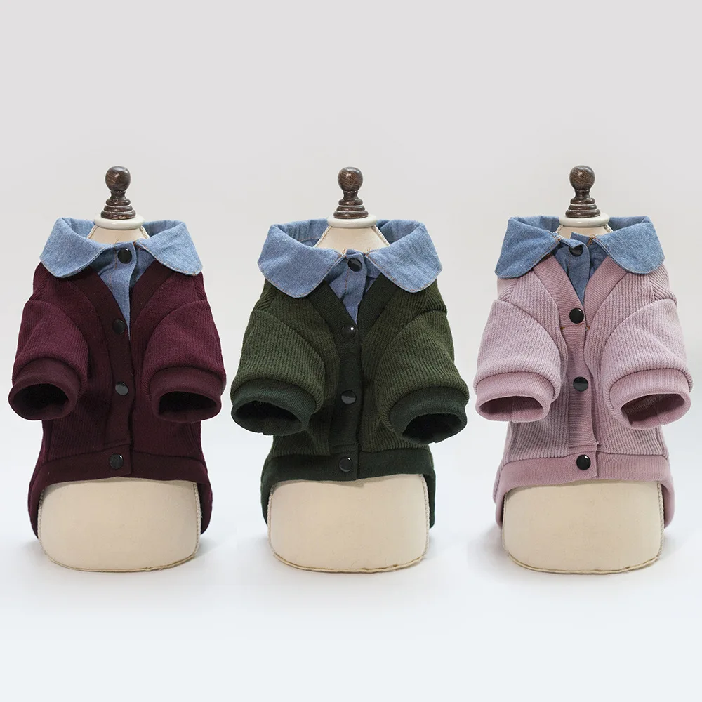 Новинка зимняя/осенняя одежда для домашних животных милый утепленный теплый