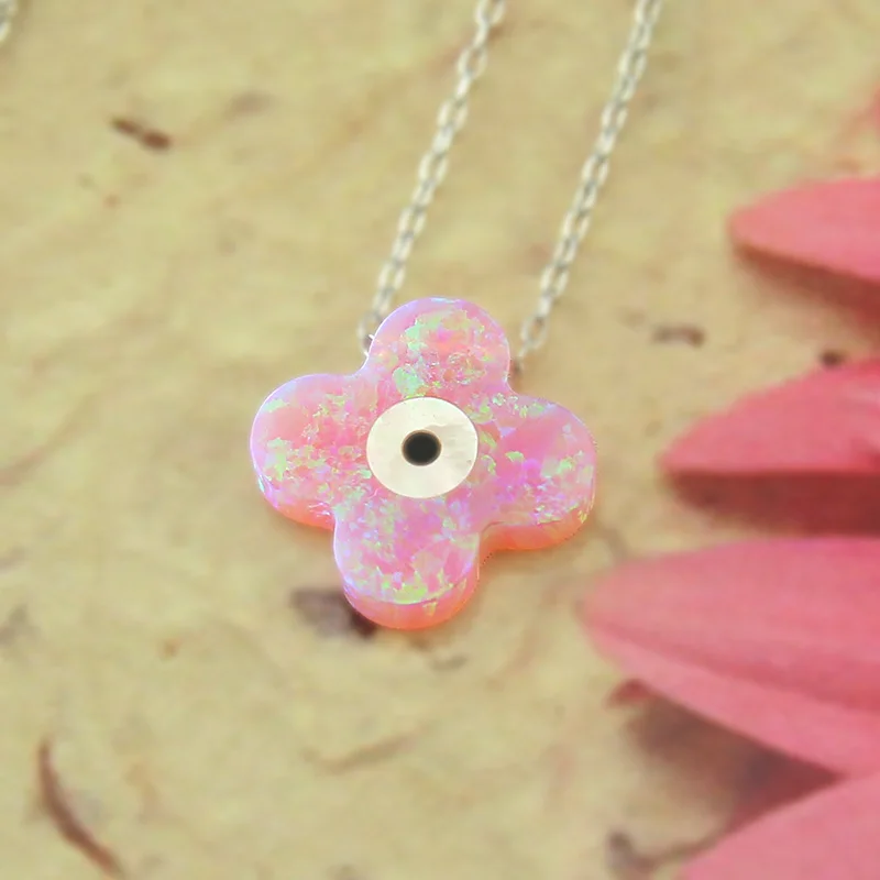 1 Pc 925 Sterling Silver Necklace Hot Summer Opal Stone Necklaces &amp Pendants Women Personal Collar Body Jewelry | Украшения и