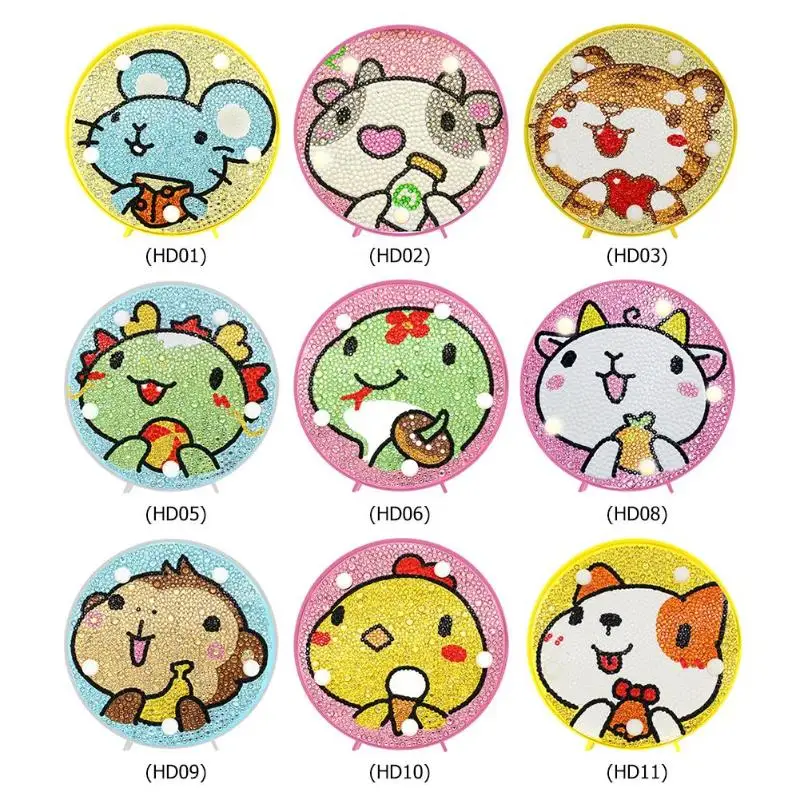 Мультфильм DIY Алмазная картина свет Вышивка крестом полный дрель мультфильм