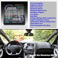 car hud head up display for citroen ds3ds4ds5 2009 2020 auto accessories plug play diy do it youself safe driving screen