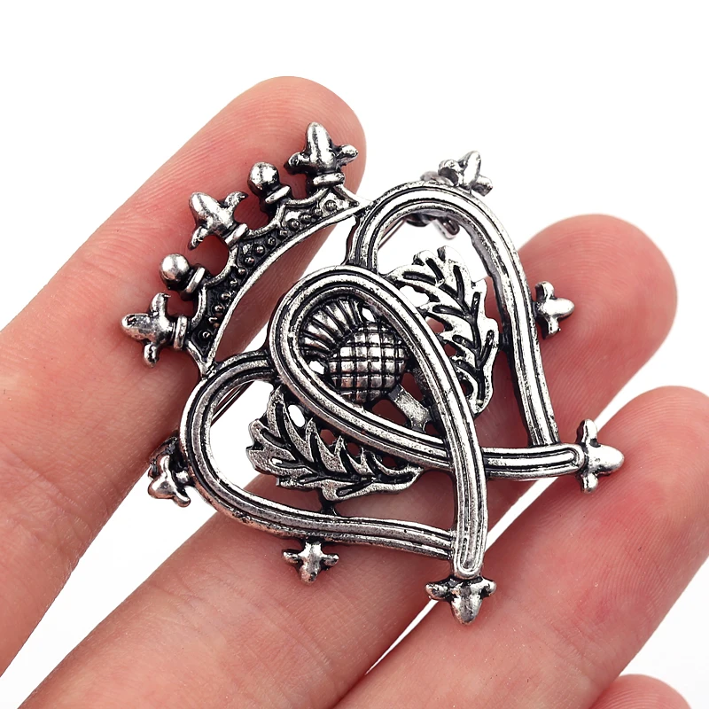 Брошь Outlander цветок корона сердце Шотландия Thistle шотландский ирландский значок