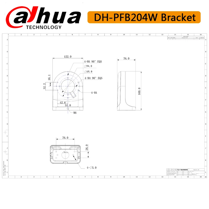 Оригинальное настенное крепление DAHUA PFB204W ip-камера кронштейны DH-PFB204W крепления