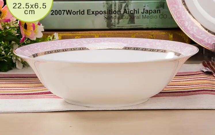 

56 pcs bone china dinnerware set ceramic tableware