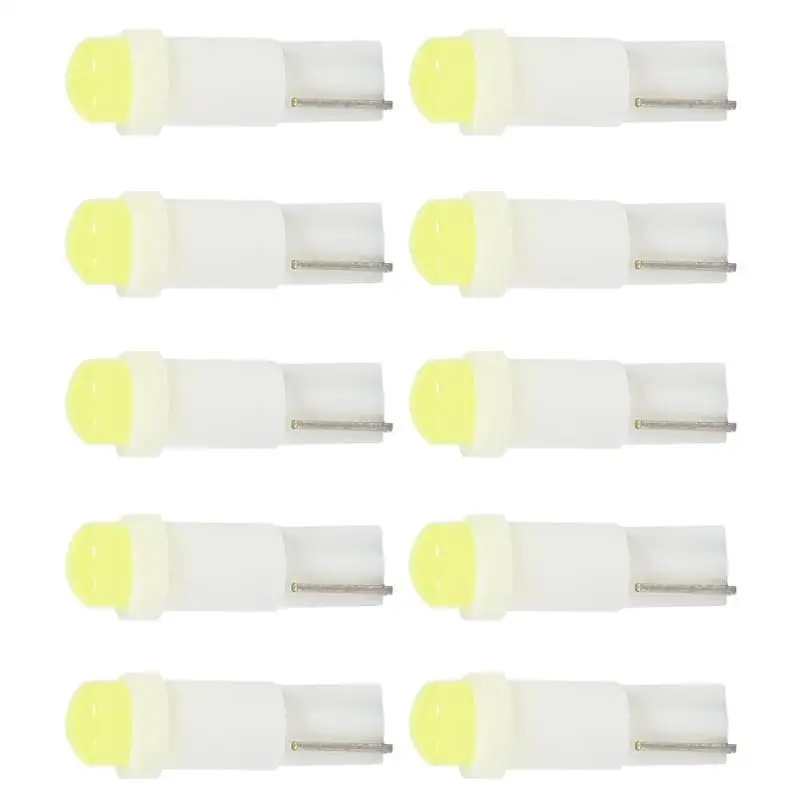 VODOOL 10 шт. 12V 1,2 W T5 3D COB светодиодный лампы для автомобилей Автомобильный клиновидный интерьер приборной панели лампа приборной панели индикаторная лампа для чтения