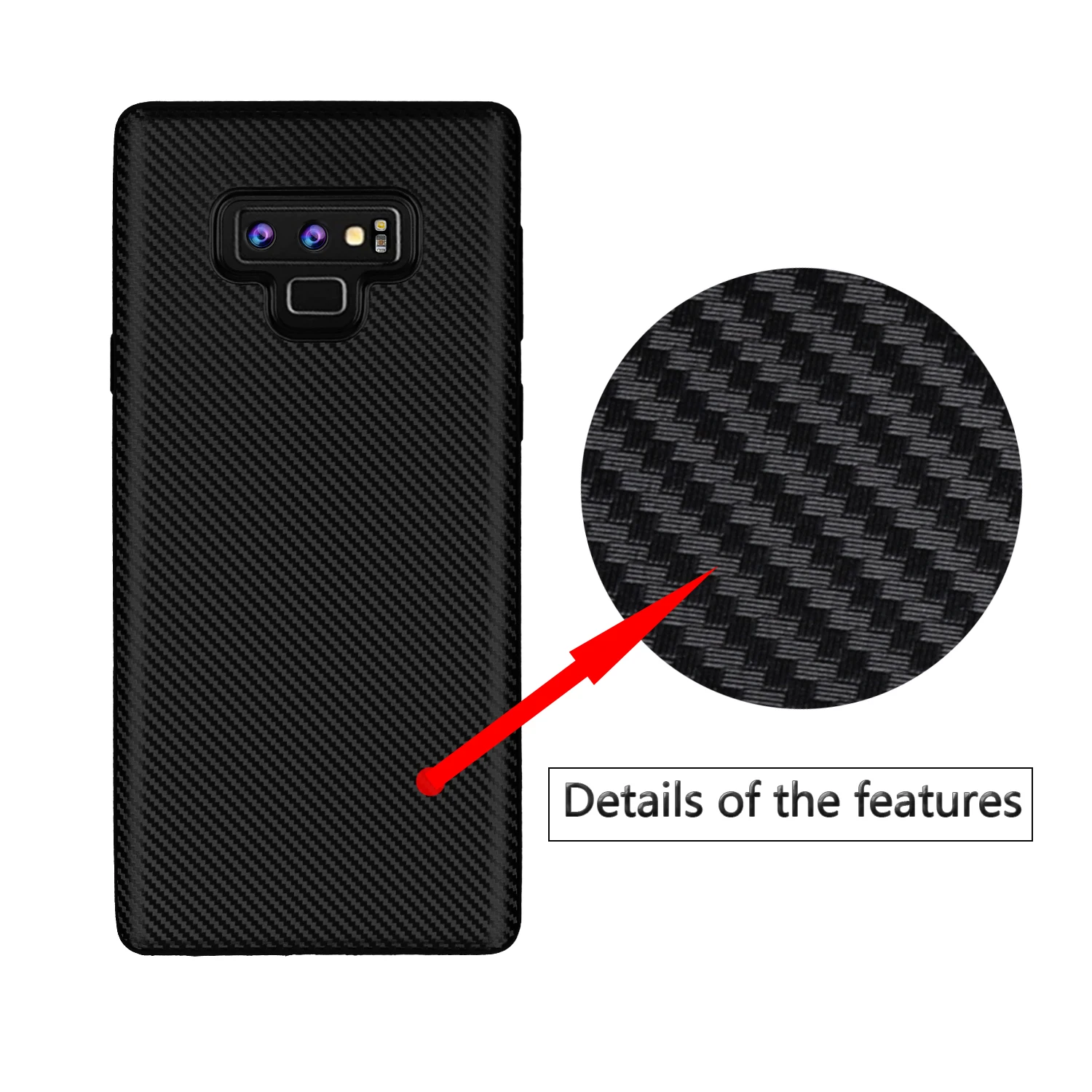 Для Samsung Galaxy Note 8/Note 9 чехол Модный тонкий мягкий из углеродного волокна ТПУ