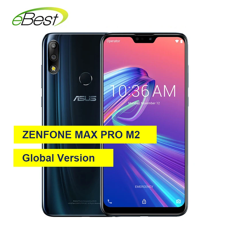 Мобильный телефон Asus ZenFone Max Pro(M2) с глобальной версией 6," FHD+ 4 Гб Snapdragon 660 5000 мАч с функцией быстрой разблокировки лица 4G смартфон