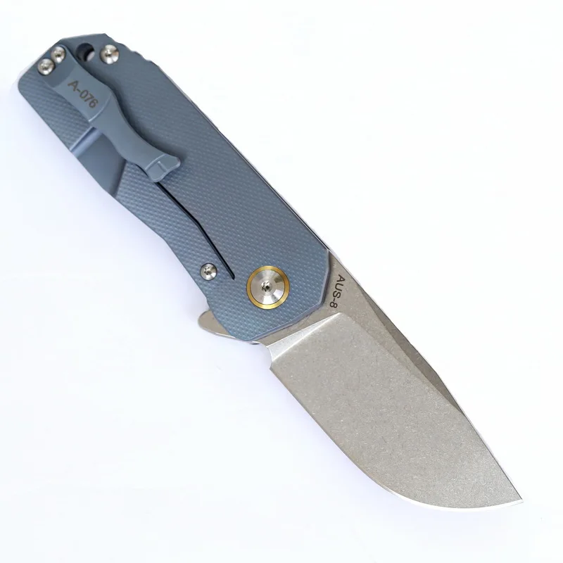 Blue handle AUS-8 лезвие CH3005 складной нож шариковые подшипники титановая углеродная ручка Fber для кемпинга охотничьи карманные Фруктовые Ножи EDC инструменты - Цвет: Blue handle