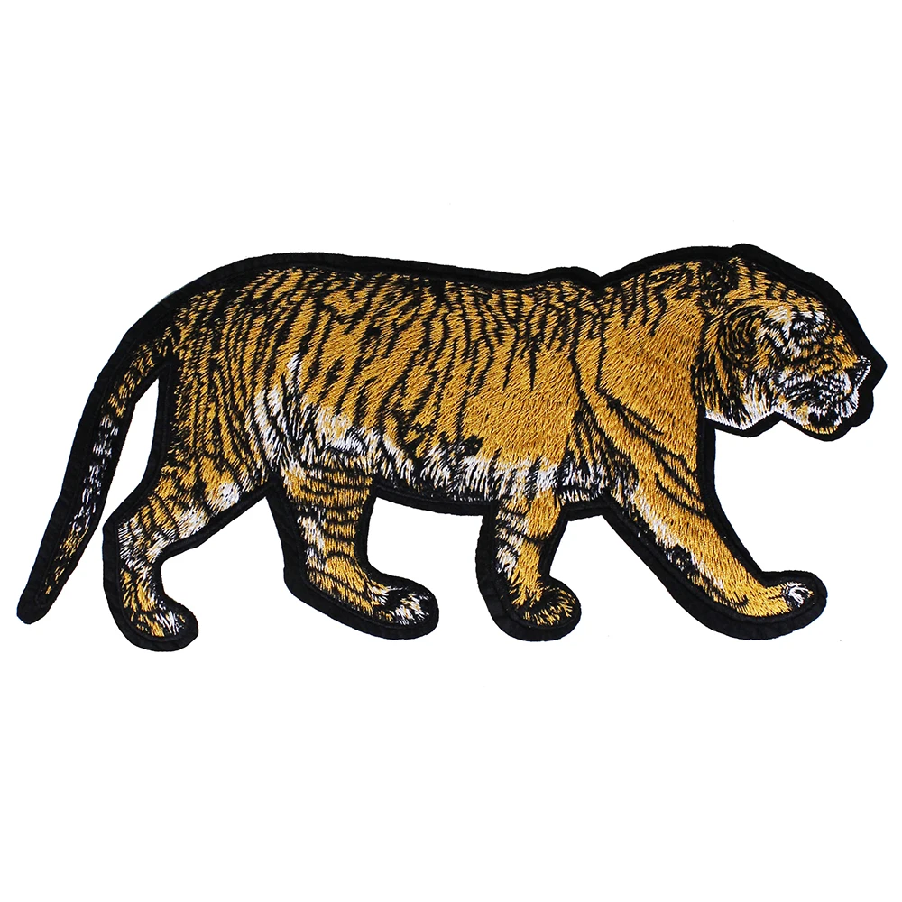 10 шт. тканевые нашивки с вышивкой ходячий Тигр|Заплатки| |