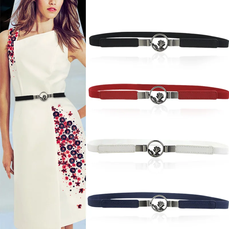 Дизайнерские Брендовые женские ремни с высокой талией украшенные цветами