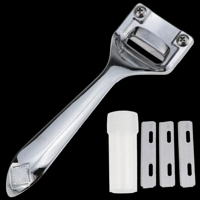 Silver 2 Современный DIY безопасный кожевенный ремесло Резьба по фасону лыжника истончение Кожа ремесло лезвие нож складки швы инструмент ручной работы художественное ремесло - Цвет: Silver 2